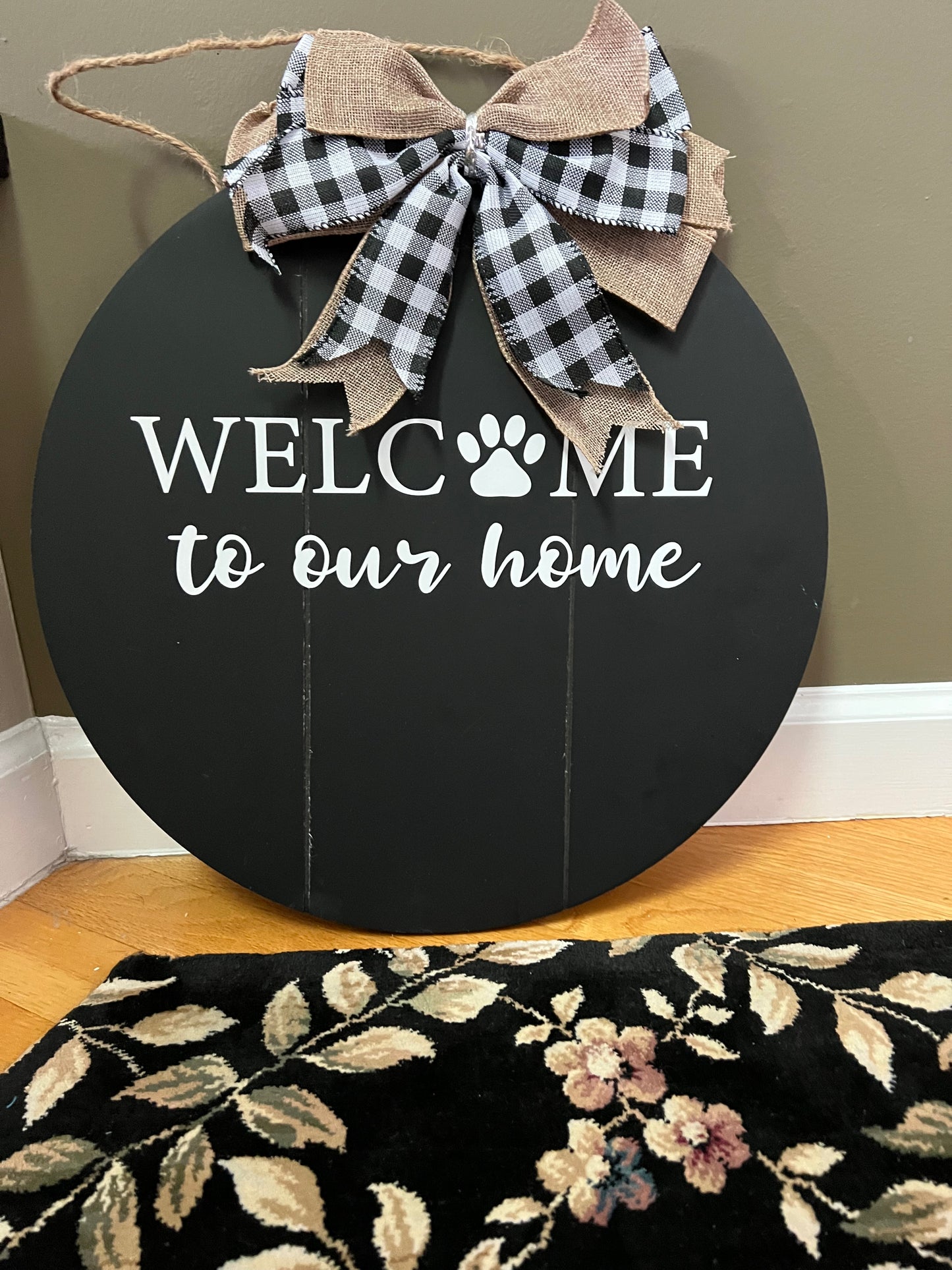 Welcome to Our Home Door Hanger