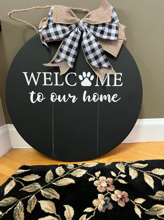 Welcome to Our Home Door Hanger