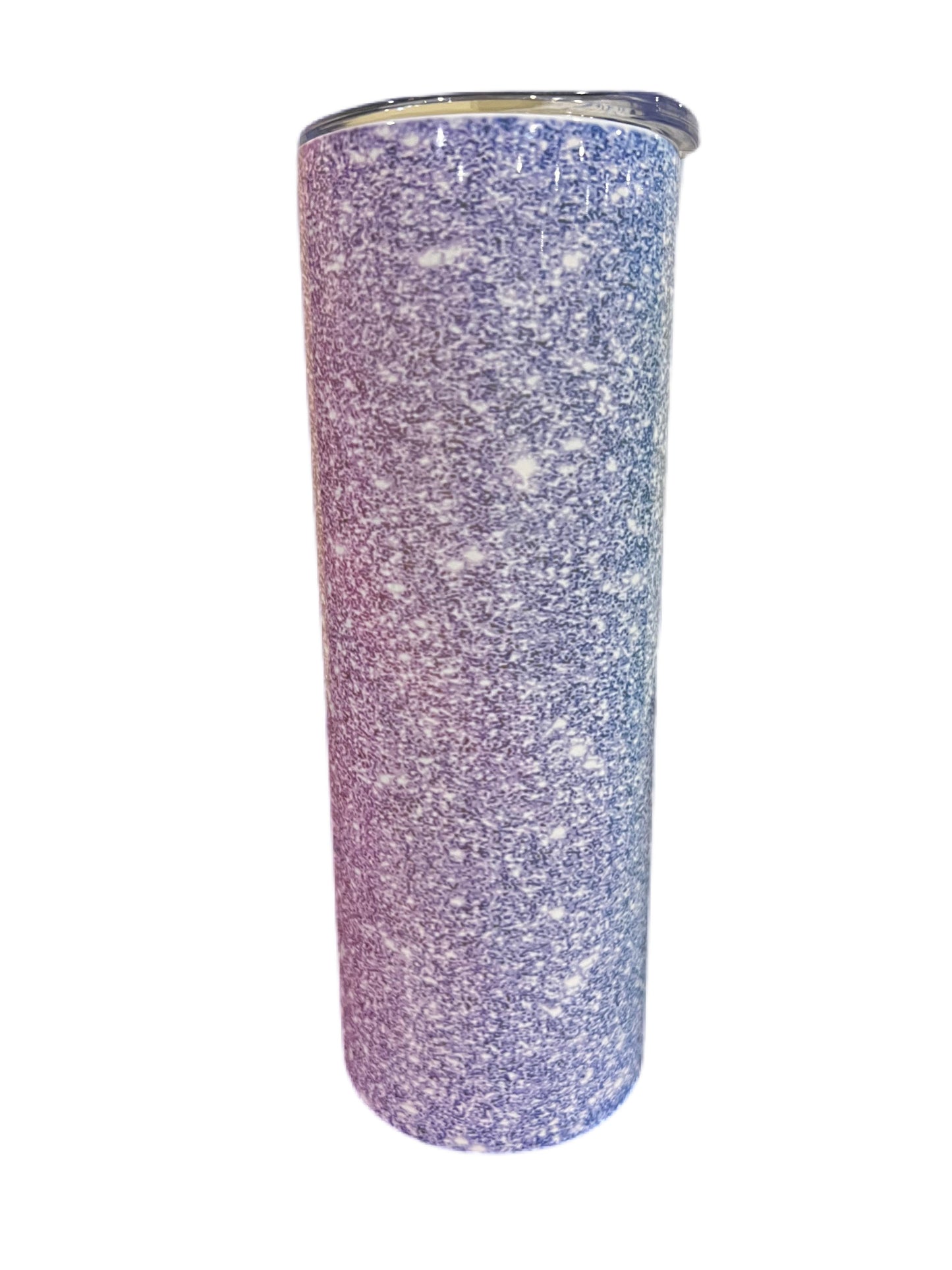 Pink and Silver glitter Tumbler