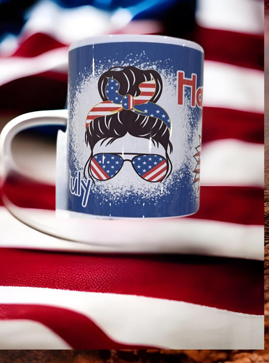 American Mom Bun Coffee Cup